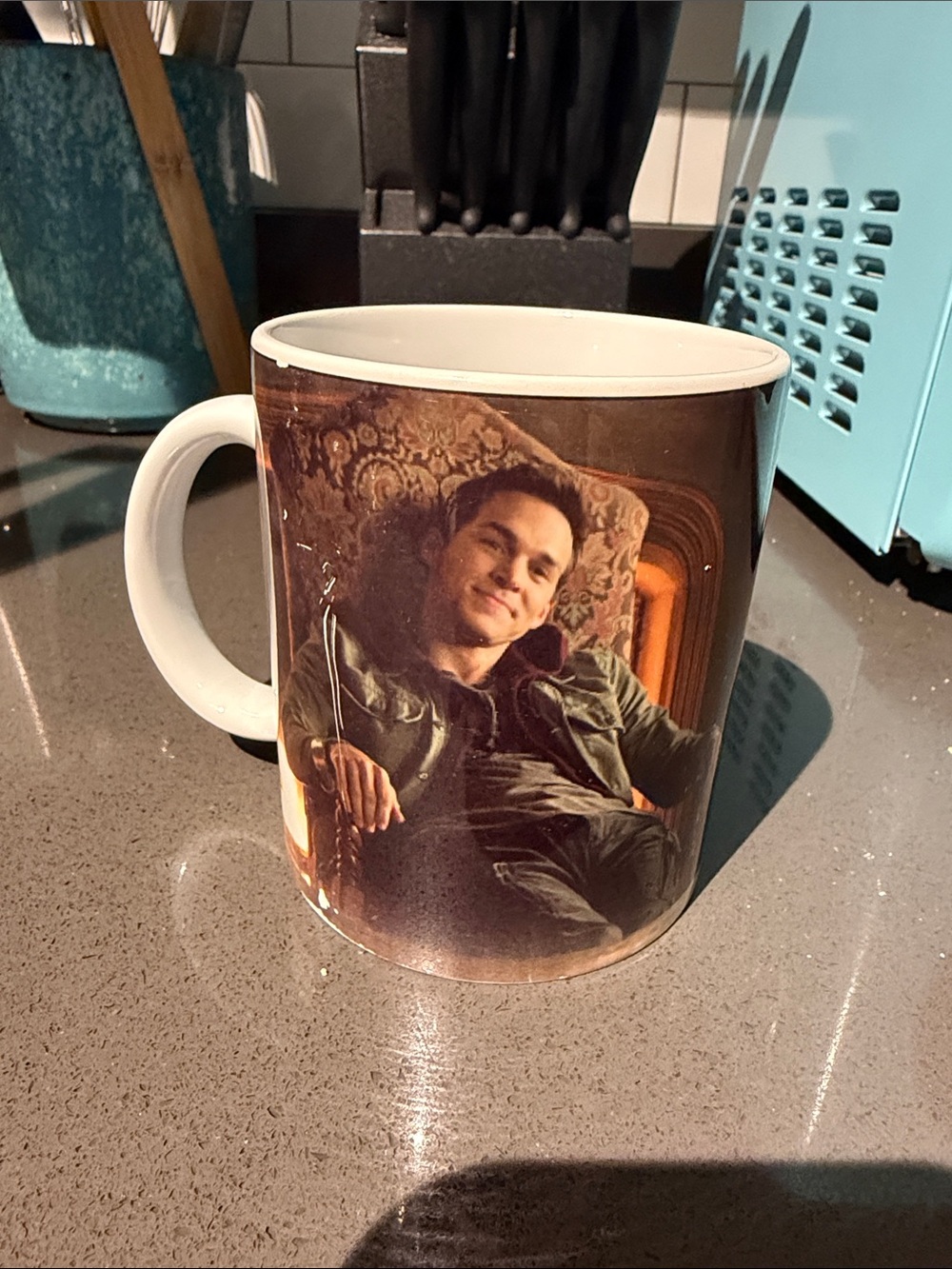 TVD Photo-Print Ceramic Coffee Mug - White